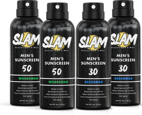 Men's Scented Sunscreen Spray - The Quad Pack. 2+2