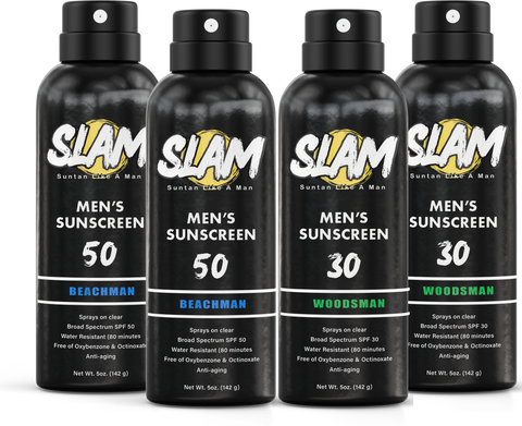 Men's Scented Sunscreen Spray - The Quad Pack. 2+2